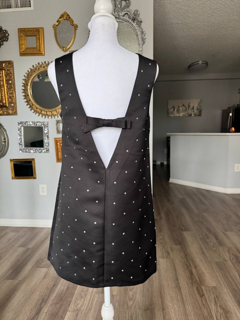 H&M mini Black Dress with crystals